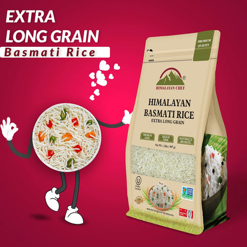 Himalayan Chef Basmati Rice - 2 lbs | Pack of 6